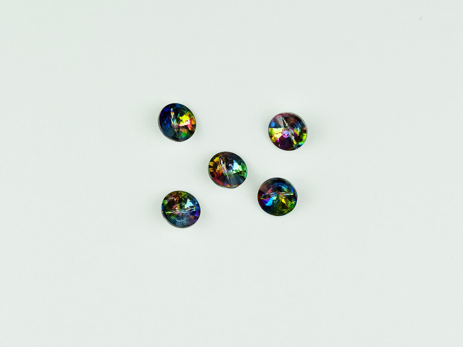 Rainbow Acrylic 13mm Buttons